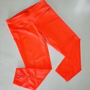 Kensie Performance Leggings Neon Coral Stretch Athletic S Ruching